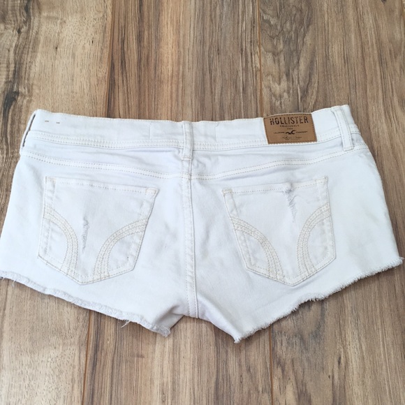 Hollister white denim shorts Clearance